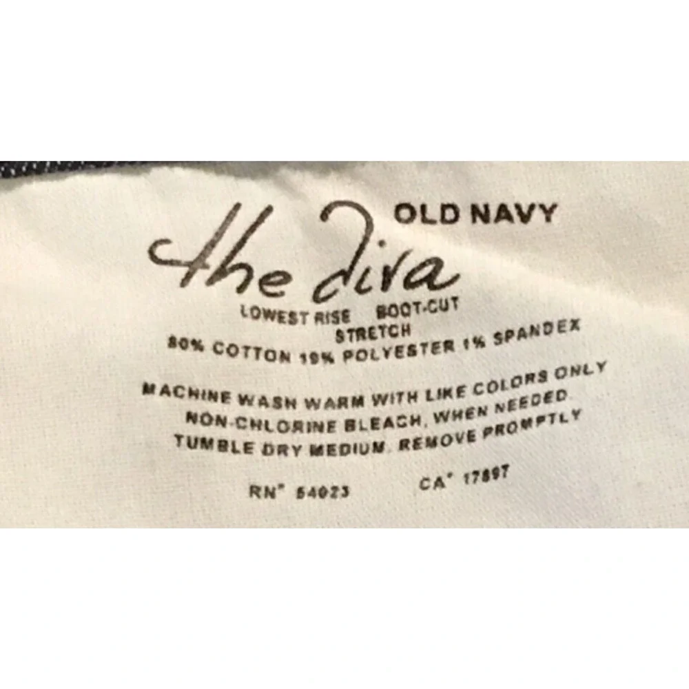 Old Navy Blue Diva Bootcut Low Rise Stretch Jeans Women’s Size 14 NWOT - Picture 3 of 4